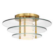 Savoy House 6-8602-1-322 One Light Semi-Flush Mount, Warm Brass (5)