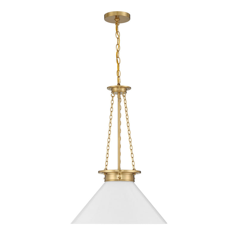 Savoy House 7-1011-1-322 One Light Pendant, Warm Brass (2)