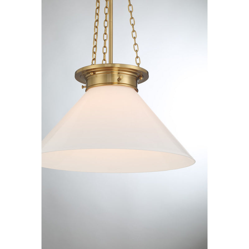 Savoy House 7-1011-1-322 One Light Pendant, Warm Brass (6)