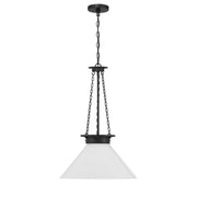 Savoy House 7-1011-1-89 One Light Pendant, Matte Black (2)