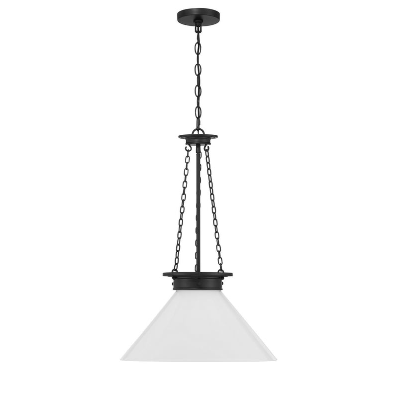 Savoy House 7-1011-1-89 One Light Pendant, Matte Black (2)