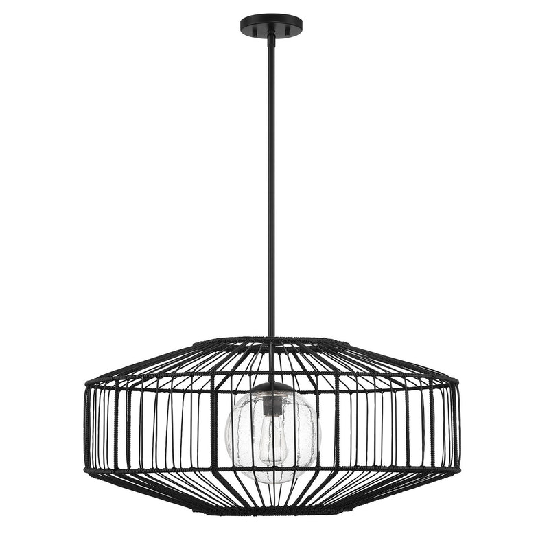 Savoy House 7-1429-1-89 One Light Pendant, Matte Black (2)