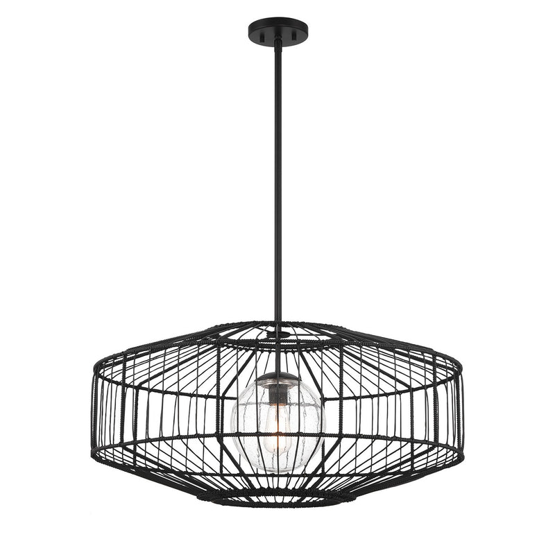 Savoy House 7-1429-1-89 One Light Pendant, Matte Black (3)