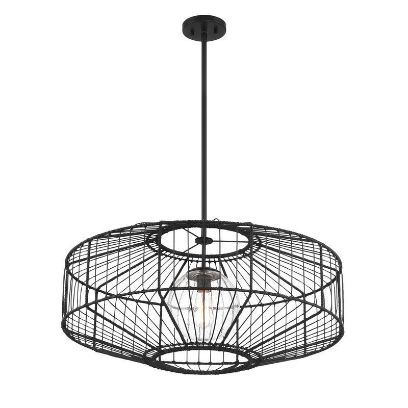 Savoy House 7-1429-1-89 One Light Pendant, Matte Black (4)