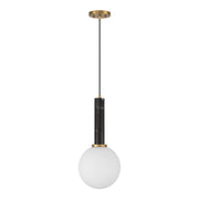 Savoy House 7-2902-1-263 One Light Pendant, Black Marble w/Warm Brass (2)
