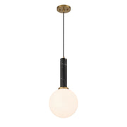 Savoy House 7-2902-1-263 One Light Pendant, Black Marble w/Warm Brass (4)