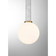 Savoy House 7-2902-1-264 One Light Pendant, White Marble w/Warm Brass (5)
