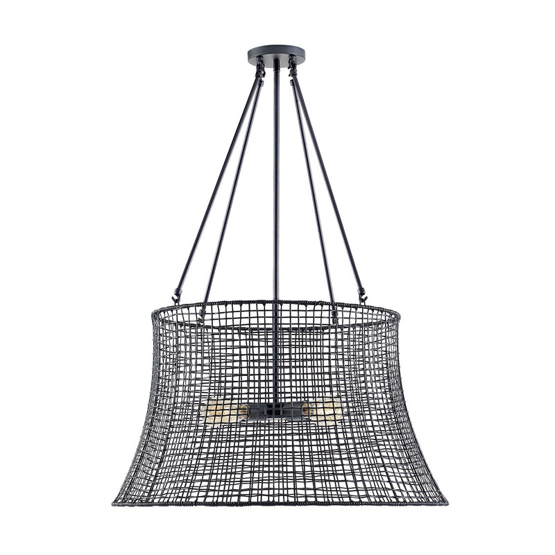 Savoy House 7-6192-4-89 Four Light Outdoor Chandelier, Matte Black (2)