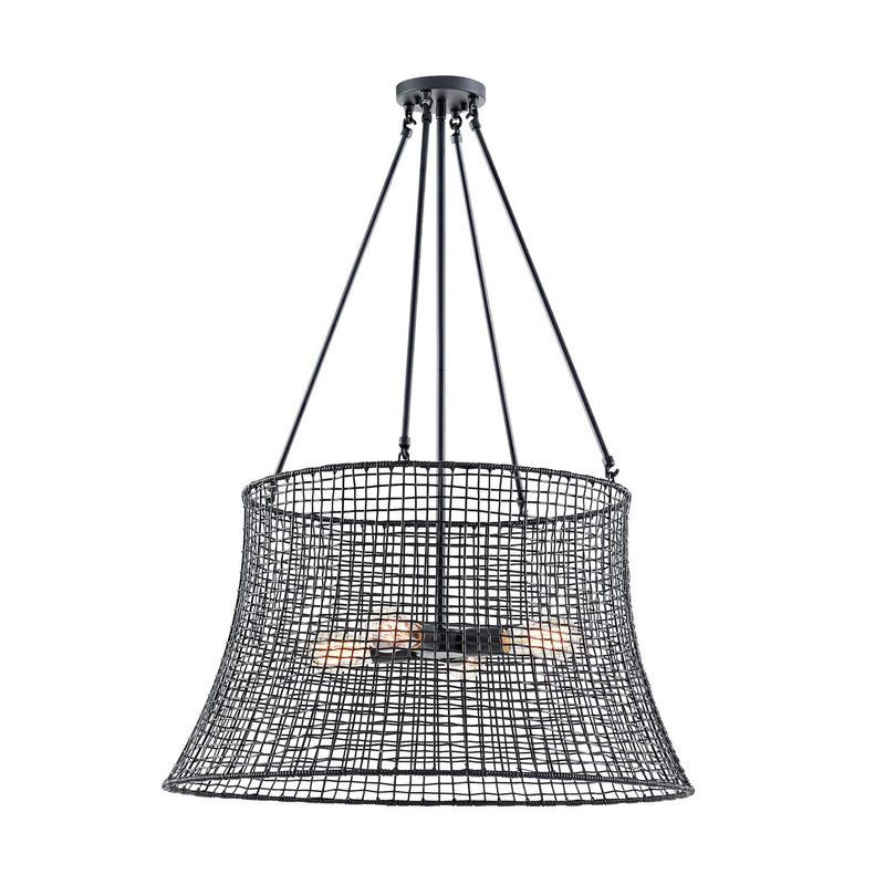 Savoy House 7-6192-4-89 Four Light Outdoor Chandelier, Matte Black (4)