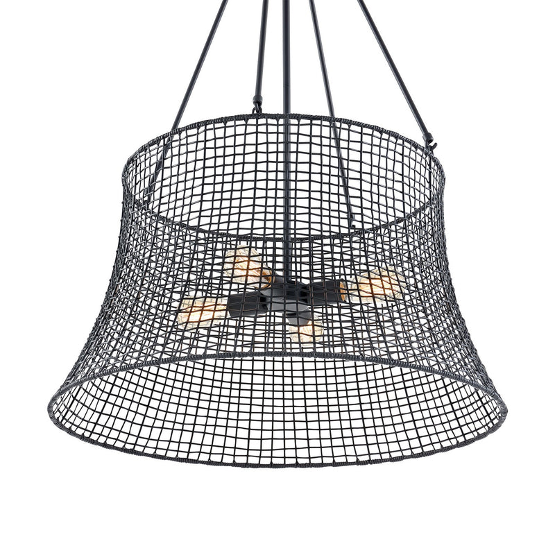Savoy House 7-6192-4-89 Four Light Outdoor Chandelier, Matte Black (6)