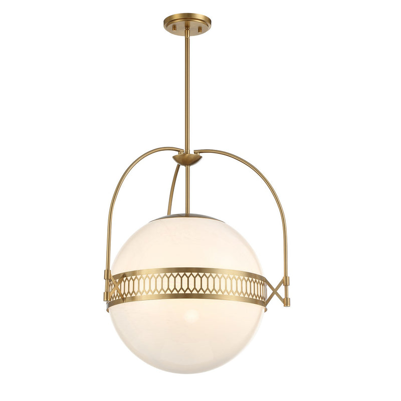 Savoy House 7-6407-3-322 Three Light Pendant, Warm Brass (5)