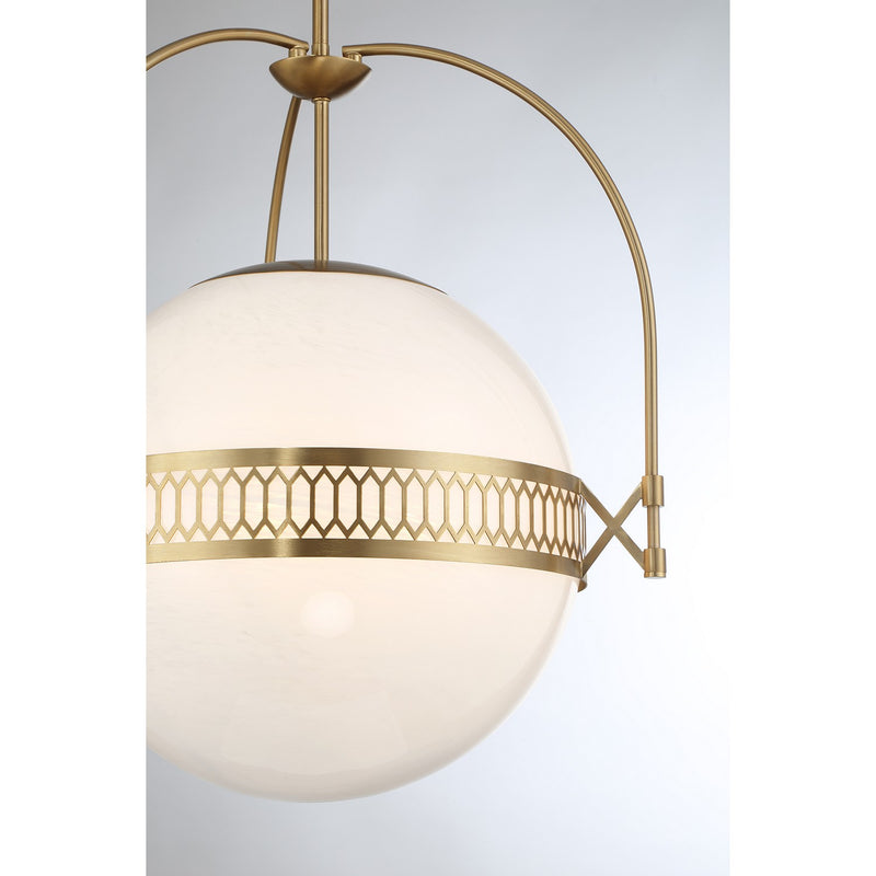 Savoy House 7-6407-3-322 Three Light Pendant, Warm Brass (6)