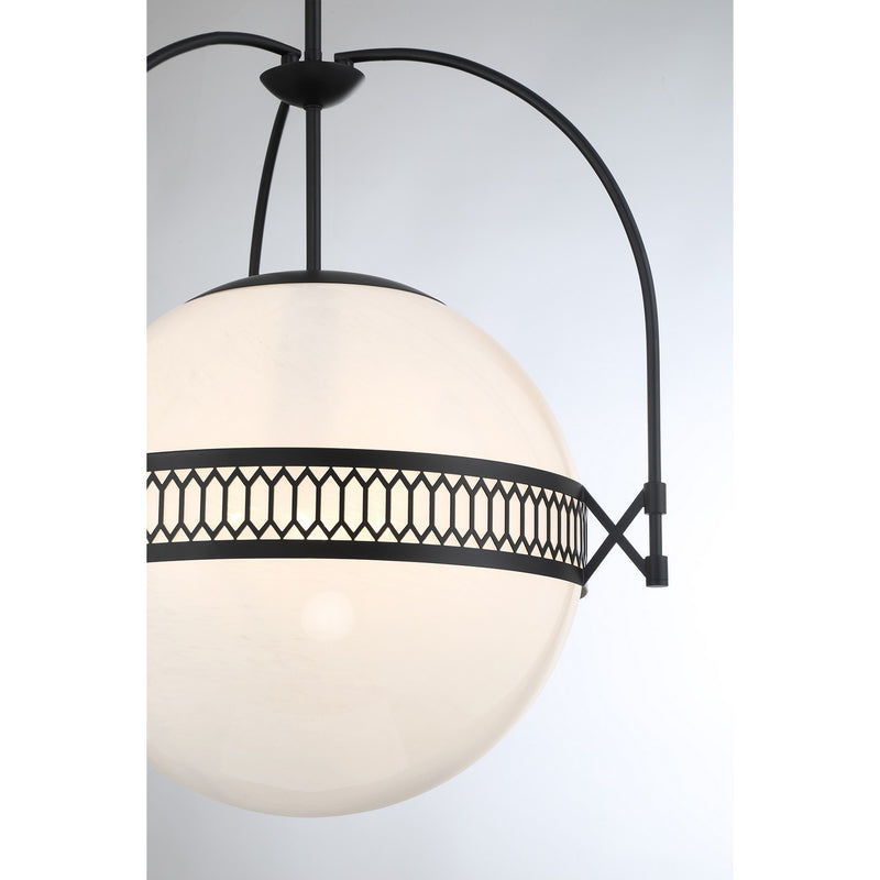 Savoy House 7-6407-3-89 Three Light Pendant, Matte Black (6)