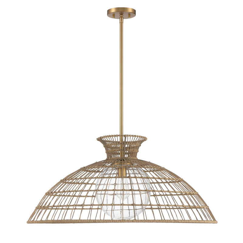 Savoy House 7-6427-1-322 One Light Pendant, Warm Brass (2)