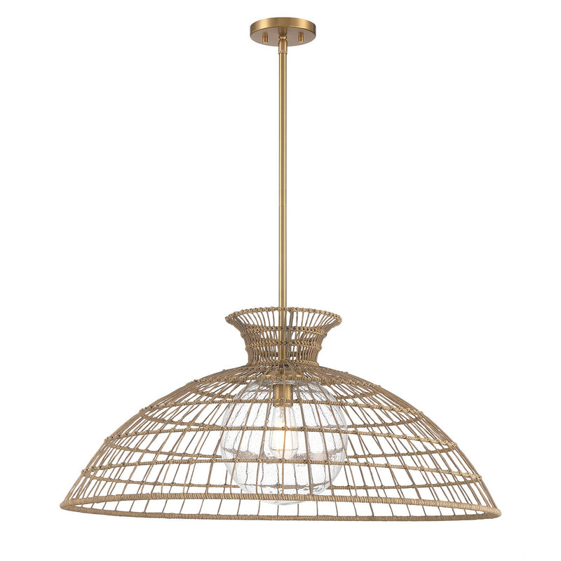 Savoy House 7-6427-1-322 One Light Pendant, Warm Brass (3)