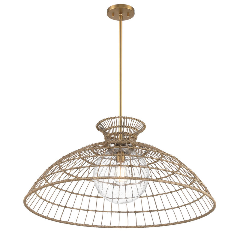 Savoy House 7-6427-1-322 One Light Pendant, Warm Brass (4)