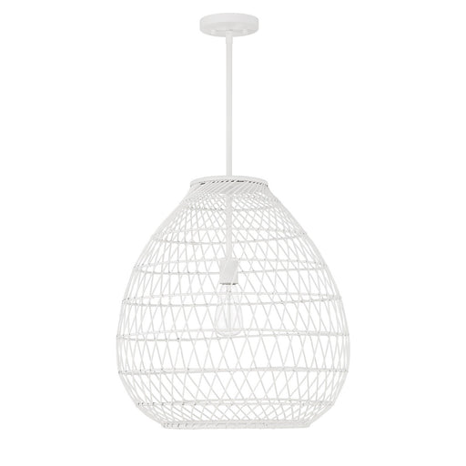 Savoy House 7-7681-1-83 One Light Pendant, Bisque White (2)