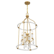 Savoy House 7-7714-4-195 Four Light Pendant, Warm Brass/Chrome (5)