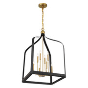 Savoy House 7-7800-8-143 Eight Light Pendant, Matte Black w/Warm Brass (4)