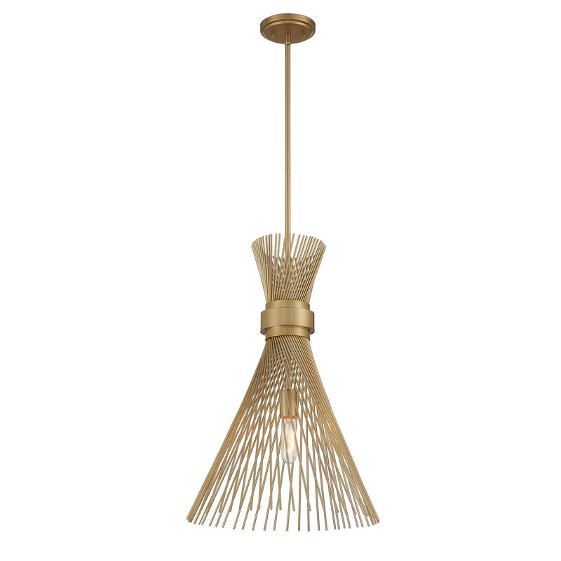 Savoy House 7-9602-1-171 One Light Pendant, Burnished Brass (3)