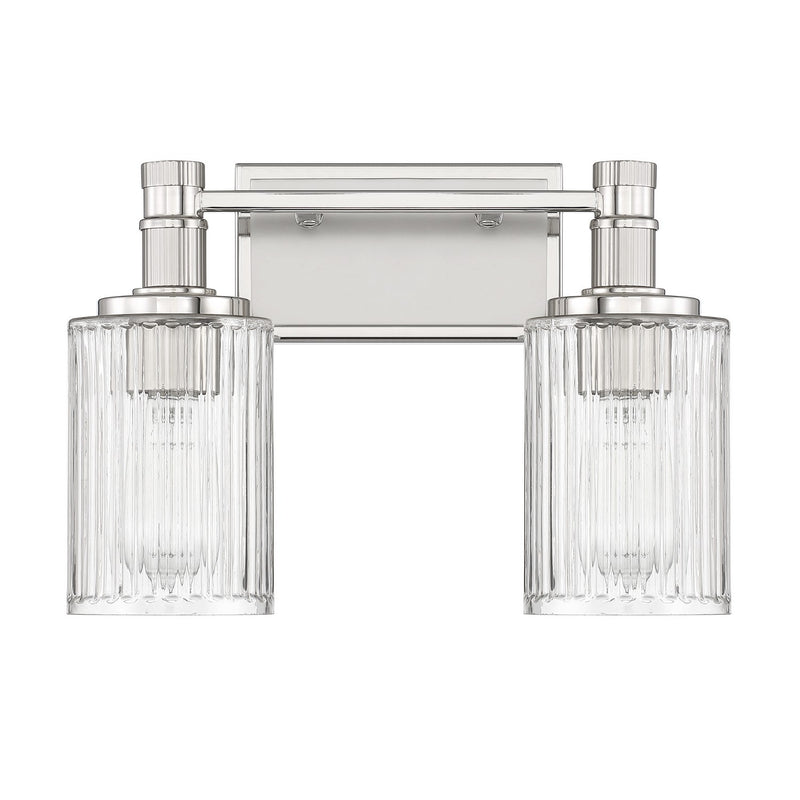 Savoy House 8-1102-2-146 Two Light Bathroom Vanity, Silver/Polished Nickel (2)