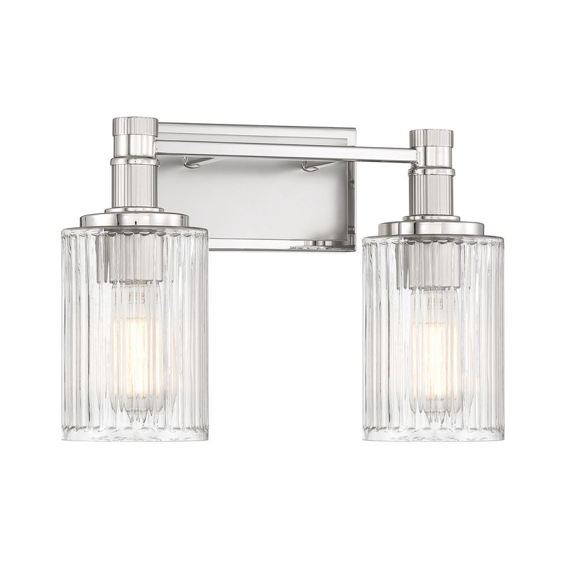 Savoy House 8-1102-2-146 Two Light Bathroom Vanity, Silver/Polished Nickel (3)