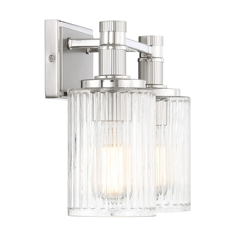 Savoy House 8-1102-2-146 Two Light Bathroom Vanity, Silver/Polished Nickel (5)