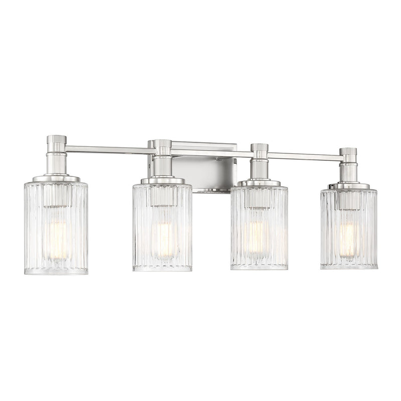 Savoy House 8-1102-4-146 Four Light Bathroom Vanity, Silver/Polished Nickel (3)