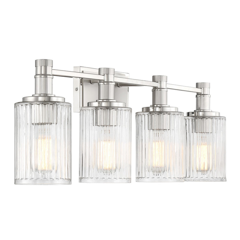Savoy House 8-1102-4-146 Four Light Bathroom Vanity, Silver/Polished Nickel (4)