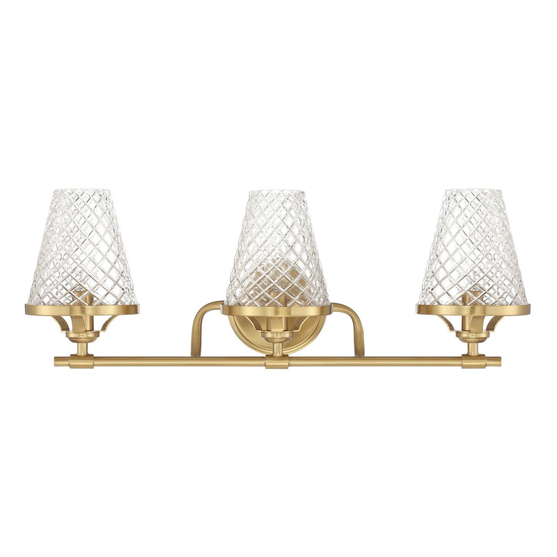 Savoy House 8-3596-3-322 Three Light Bathroom Vanity, Warm Brass (2)