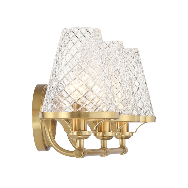Savoy House 8-3596-3-322 Three Light Bathroom Vanity, Warm Brass (5)