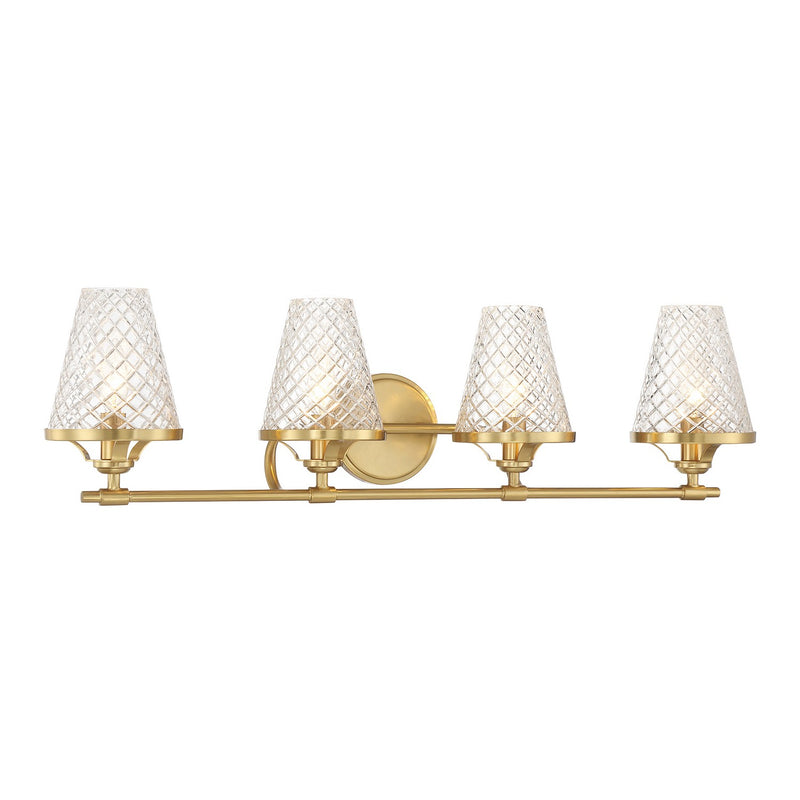 Savoy House 8-3596-4-322 Four Light Bathroom Vanity, Warm Brass (3)