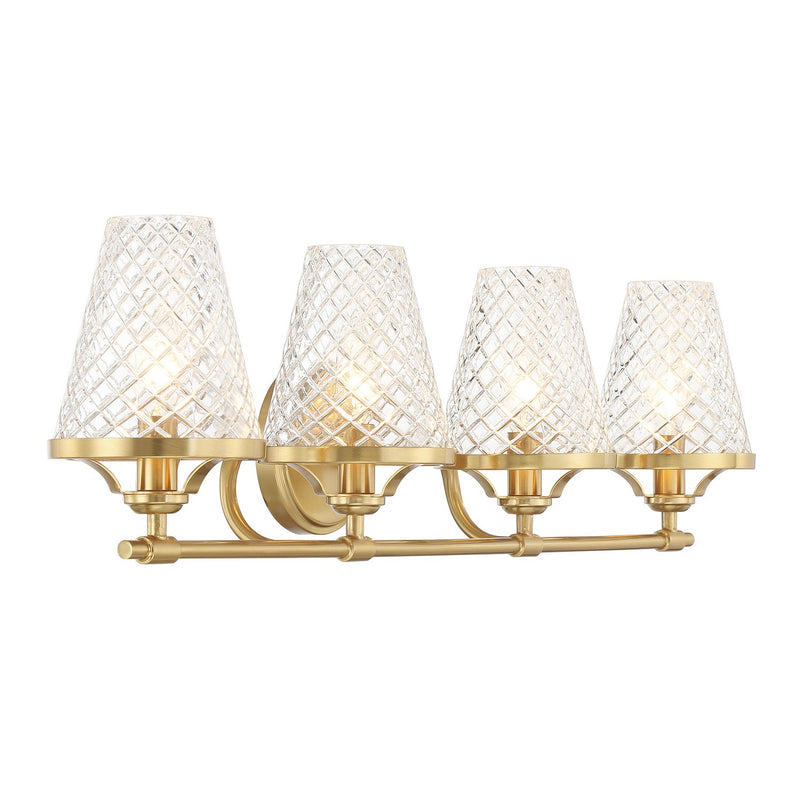 Savoy House 8-3596-4-322 Four Light Bathroom Vanity, Warm Brass (4)