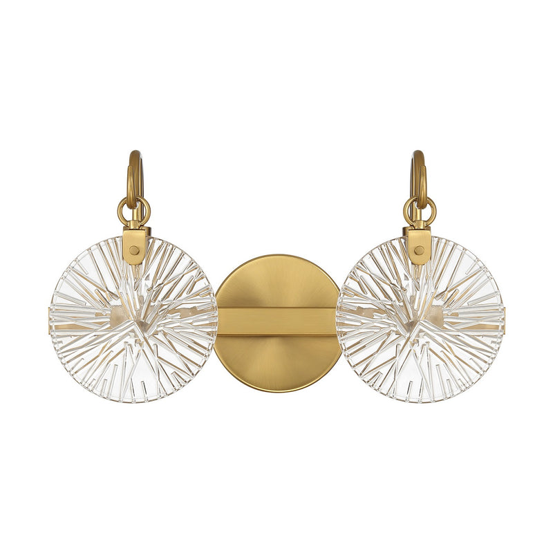 Savoy House 8-3981-2-322 Two Light Bathroom Vanity, Warm Brass (2)