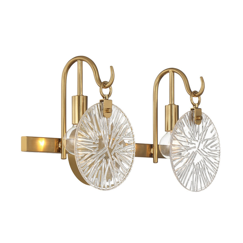 Savoy House 8-3981-2-322 Two Light Bathroom Vanity, Warm Brass (4)