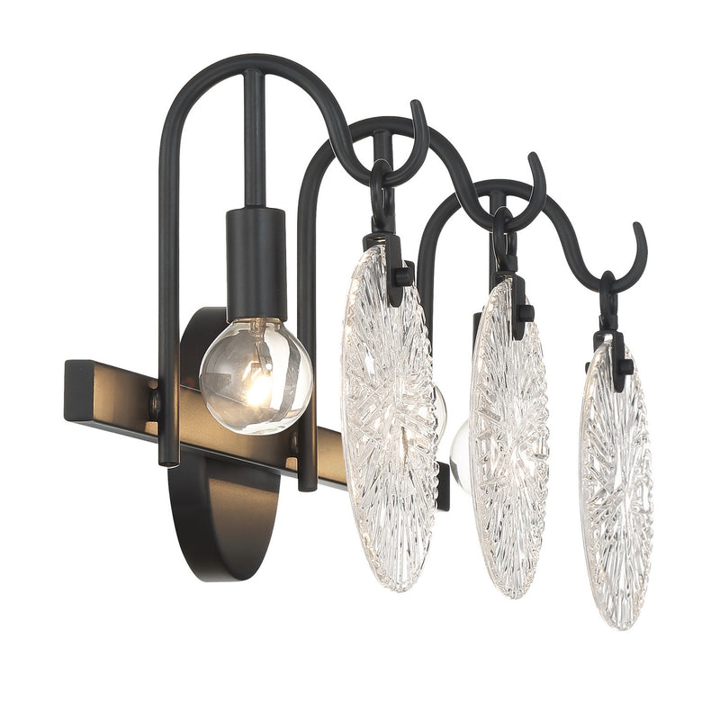 Savoy House 8-3981-3-BK Three Light Bathroom Vanity, Matte Black (5)