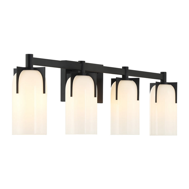 Savoy House 8-4128-4-BK Four Light Bathroom Vanity, Matte Black (4)