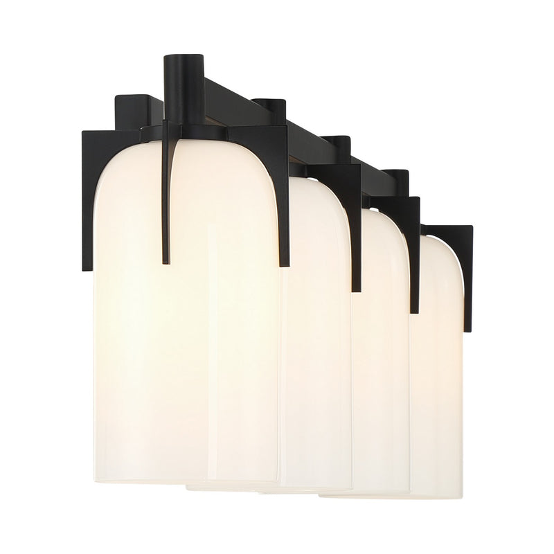 Savoy House 8-4128-4-BK Four Light Bathroom Vanity, Matte Black (5)