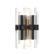 Savoy House 9-1935-2-143 Two Light Wall Sconce, Matte Black w/Warm Brass (3)