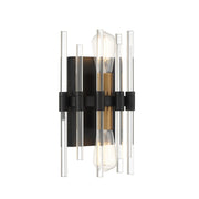 Savoy House 9-1935-2-143 Two Light Wall Sconce, Matte Black w/Warm Brass (4)
