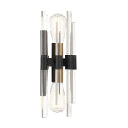 Savoy House 9-1935-2-143 Two Light Wall Sconce, Matte Black w/Warm Brass (5)