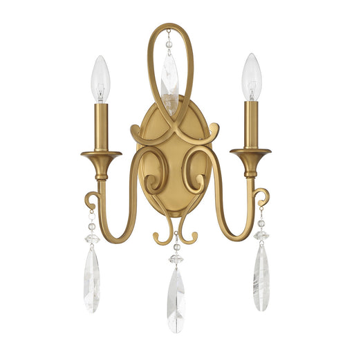 Savoy House 9-2704-2-322 Two Light Wall Sconce, Warm Brass (2)