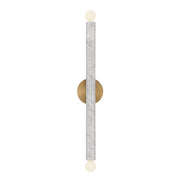 Savoy House 9-2901-2-264 Two Light Wall Sconce, White Marble w/Warm Brass (3)