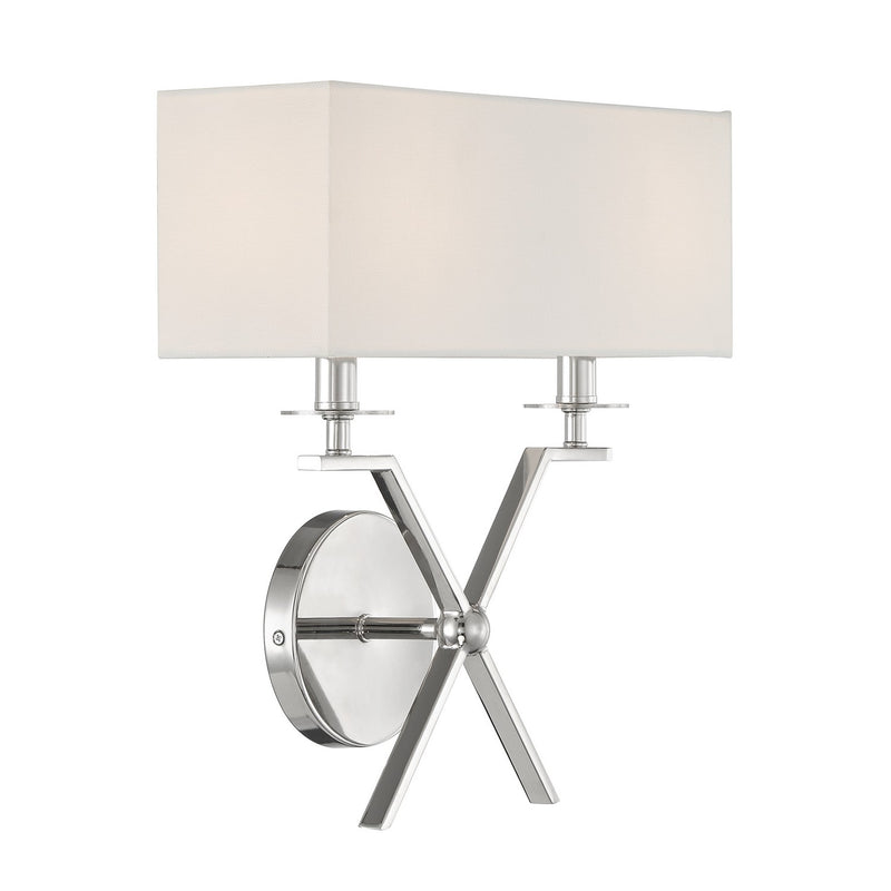 Savoy House 9-3305-2-109 Two Light Wall Sconce, Polished Nickel (4)