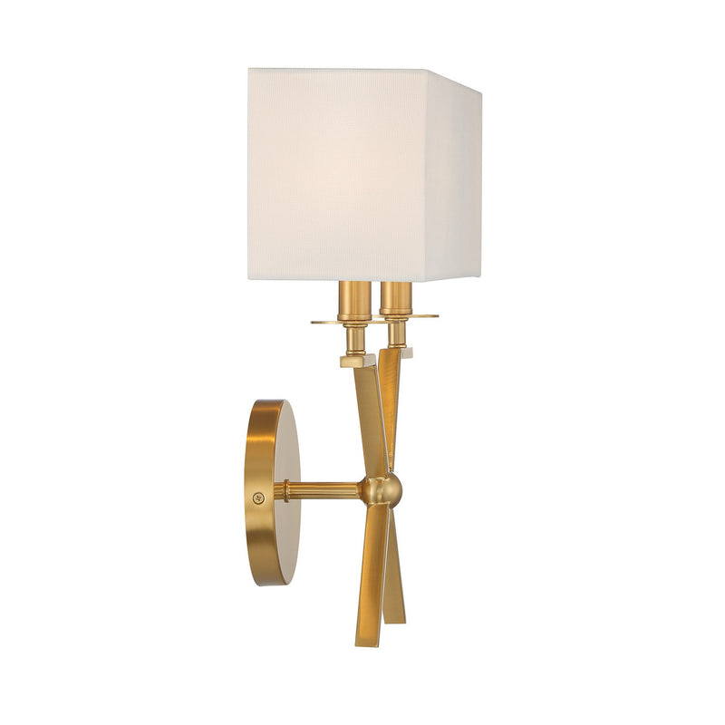Savoy House 9-3305-2-322 Two Light Wall Sconce, Warm Brass (5)