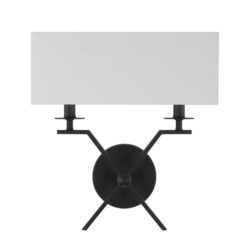 Savoy House 9-3305-2-89 Two Light Wall Sconce, Matte Black (2)