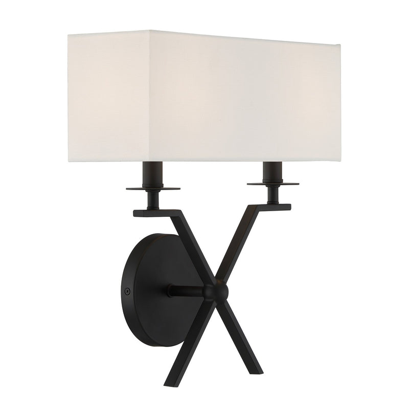 Savoy House 9-3305-2-89 Two Light Wall Sconce, Matte Black (4)