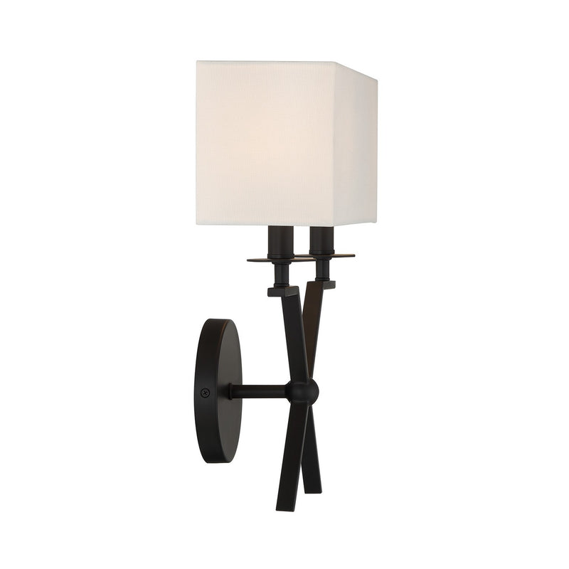 Savoy House 9-3305-2-89 Two Light Wall Sconce, Matte Black (5)