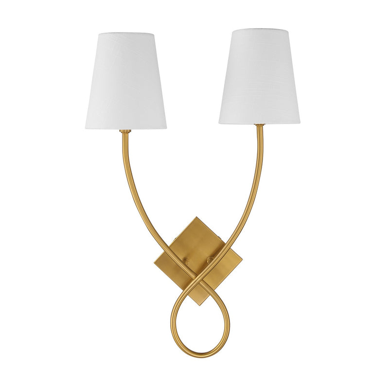 Savoy House 9-4928-2-322 Two Light Wall Sconce, Warm Brass (2)