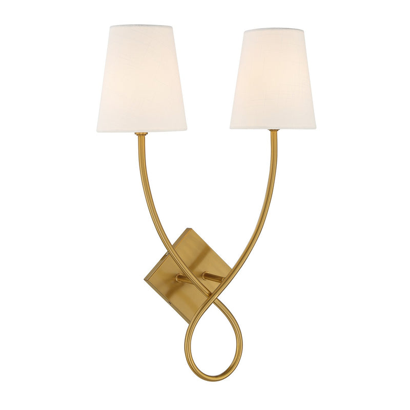 Savoy House 9-4928-2-322 Two Light Wall Sconce, Warm Brass (3)